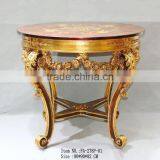 Factory hot sale polyresin glass top table/center table/round table