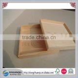 Unfinished Wooden Jewelry Cover Box With Left Cover thumbnail-1