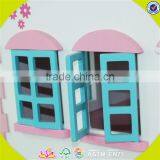 Wholesale Kids Beautiful Wooden Dollhouse Miniatures Fashion Baby Wooden Dollhouse Toy W06A030 thumbnail-5