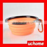 UCHOME Pet Dog Water Food Feeding Bowl Travel Folding Retractable Silicon Dog Bowel thumbnail-4