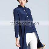 New Arrival Navy Fashion Ladies Long Shirt Designs Customized thumbnail-4