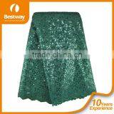 2015 Product Pearl Beads Embroidery Design African Double Organza Lace Fabric Organza Women Lace Fabric Army Green for Party thumbnail-1