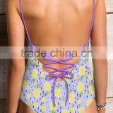 Ladies Fashion Pineapple Print One-piece Swimwear thumbnail-3