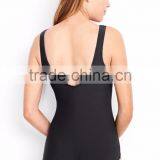 Simple Scoop Neck And Back Swimsuit Customizable Lower Cut Leg Opening Fully Lined Swimwear Womens One Piece Swimsuit Lining thumbnail-3