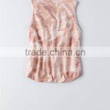 MGOO Hot Product High Neck Curved Hem Pink Camo Tank Top Fitness Women Sleeveless Crop Tops thumbnail-5