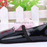 New Baby Leather Shoe Cheap Wholesale Shoe in China Girls Princess Leather Shoes With Pink Ribbon thumbnail-5
