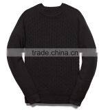 100% Cotton Crew Neck Pullover Custom Pattern Design Mens Cable Knit Sweater thumbnail-4