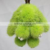 Myfur Customized Colorful Copenhagen Mink Fur Rabbit Car or Bag Charm Keychain thumbnail-2