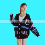 Embroidery Cardigan Kimono 2017 Winter Fashion Girl Loose Cardigan Sweater thumbnail-3