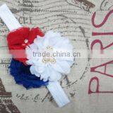 Fashionable Toddler Soft Chiffon Fabric Flowers Headband Good Quality thumbnail-2