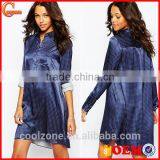 Relaxed Fit Point Collar Point Collar Print Pajama Fashion Lady Pajama