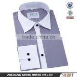 Slim Fit Contrast Color Casual Custom Long Sleeve Men Shirt thumbnail-3
