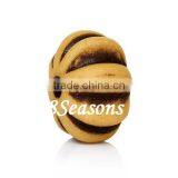 Smoke Yellow Halloween Pumpkin Acrylic Spacer Beads 12mm x 11mm thumbnail-1