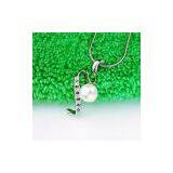 Pearl Pendant/silver Black Cubic Pearl Pendant thumbnail-1