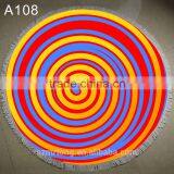 Hot Sale Australia Market 100% Polyester Microfiber 280 Gsm Round Beach Towel thumbnail-1