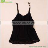 Lady Silk Women Sleeveless Lace Out Vest Casual Party Slim Peplum Sleeveless Tank Tops GVGX0004 thumbnail-2