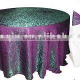 Crushed Taffeta Tablecloth and Wedding Chair Cover and Chair Sash