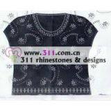 311 Iron on Pearl Hot-fix Heat Transfer Rhinestone Motif Design 1