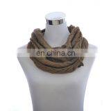Infinity Bubble Knit Botton Scarves Various Colors thumbnail-3