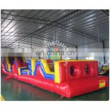 Red Blue Yellow giant big Obstacle Course inflatable Obstacle for sale