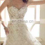 Floral Sleeveless Flourish Beaded Wedding Bridal Gown thumbnail-2