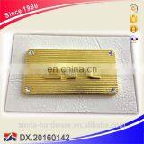 Fashion White Leather Patch With Gold Metal Label for Jeans