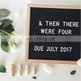 DIY Factory Wooden Display Changeable Hexagonal Custom Size Oak Gray Felt Letter Boards thumbnail-6