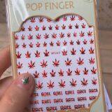 Nail Art 3D Decal Stickers Self Adhesive Weed Nail Sticker Pot Weed Leaf Designs Tool Manicure Decoration thumbnail-2