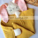 Cute Soft Pink Organic Cotton Bunny Muslin Blanket Comforter thumbnail-6