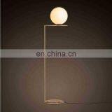 Modern White Glass Globe Shade Floor Lamp Golden Standing Lamp For Bedroom Living Room Home Lighting thumbnail-4
