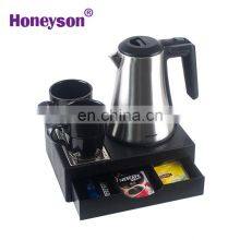 Hot Sales Honeyson New 0.8L Cordless Kettle Electric Drawer Tray Set Hotel thumbnail-3