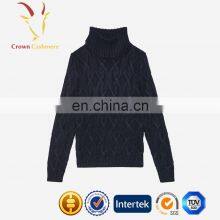 Men Cable Knit Pullover Sweater Pattern Cashmere Sweater thumbnail-5