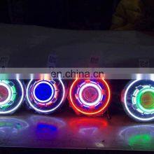 Lantsun 7 Inches LED Headlight/HID Starry Headlights With Devil Demon Eye and Led Angel Halo for JEEP JK 8 Color thumbnail-5