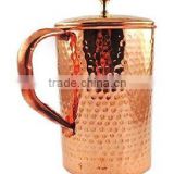 COPPER STEEL WATER PITCHER FROM INDIA COPPER WATER JUG FROM INDIA
