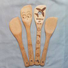 Wholesale Bamboo Kitchen Tool Custom Bamboo Utensil Sets cooking Utensils Engraved thumbnail-1