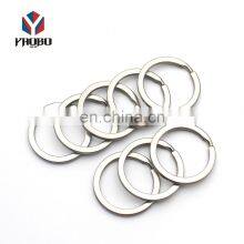Customize Shape Flat Logo Stainless Steel Chain Split Key Ring For Clothing thumbnail-1