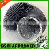 Factory Price Good Quality Grey Aluminum Flexible Air Duct Flexible Ventilation Pipe thumbnail-1