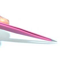 Metal Tweezers Deep Pink Straight Head Tweezers Crystal Glue Diy Handmade Tool Material Straight Head Tweezers thumbnail-5