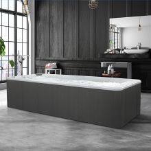 Modern Design 7m Swim Spa Low Height Semi-Ingroun Rectangular Shape Square Pattern 6-People Capacity Acrylic Material Villas