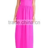 2015 china manufacturer customized Summer lady red rose sexy Bodice Maxi Dress
