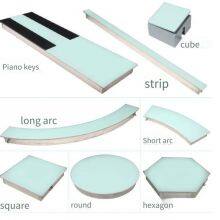 Customizable Arc-shaped, Irregular Triangular and Circular Luminous Floor Tiles for Squares, 1m * 100, Marble Led Floor Tile Lights for the Ground thumbnail-4