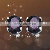 Fashion Amethyst Earings of an Oval Image thumbnail-1