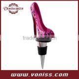 High Heel Sparkly Shoe Wine Bottle Stopper,Wine Champagne Saver Vacuum Wine Pump Sealing Preserver thumbnail-3