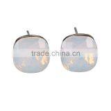 2016 Sunnmer Tropical Style Fashion Cheap White Crystal Stone Stud Earring Pack thumbnail-1