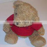 Red Teddy Bear Plush Toy/plush Teddyplush Teddy Bear in Red Shirt thumbnail-2