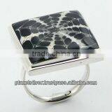 Fabulous Jewelry Design Square Spider Shell Ring 925 Silver thumbnail-1