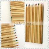 7" 12PCS natural wooden multi color drawing pencil pack