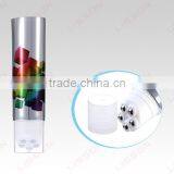 Cosmetic Chest Cream Round Plastic Tube With Stainless Massage Ball/Roller