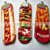 Food Printed Ningbo Cartoon Tube Sock