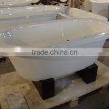 Classic Dual Freestanding Cast Iron Bath Tub With Wooden Stand thumbnail-4